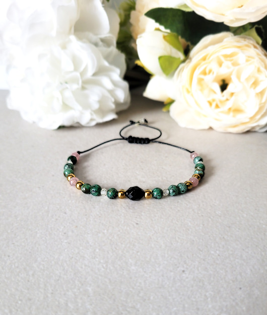 bransoletki z kamieni naturalnych WODNIK - z Turmalinem Zodiakalna bransoletka