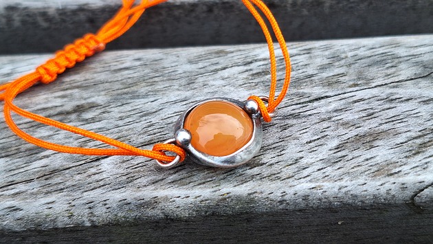 bransoletki wire wrapping Karneol - bransoletka sznurkowa