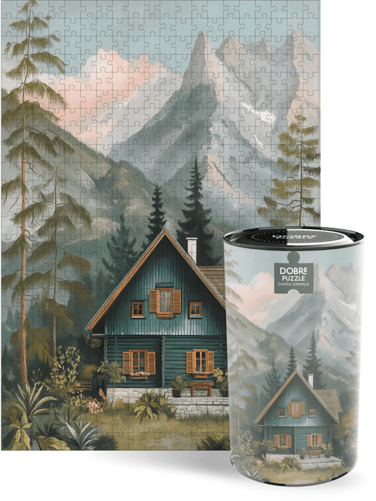 puzzle dla dzieci Chata Drwala Puzzle 500 Elementów