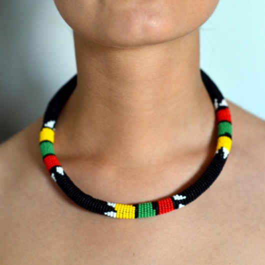 Black African Zulu Necklace MERAKI