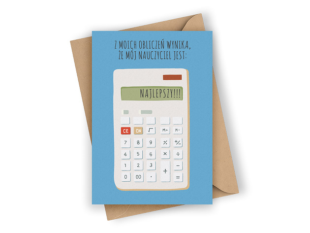 kartki okolicznościowe - wydruki Kartka na Dzień Nauczyciela- Mój nauczyciel jest najlepszy
