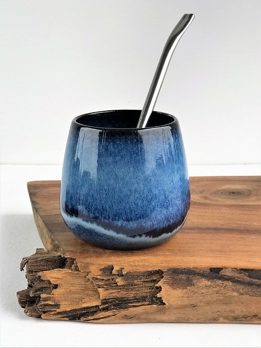 kubki Matero ceramiczne - Czarka - kubek ceramiczny bez uszka - Borówka