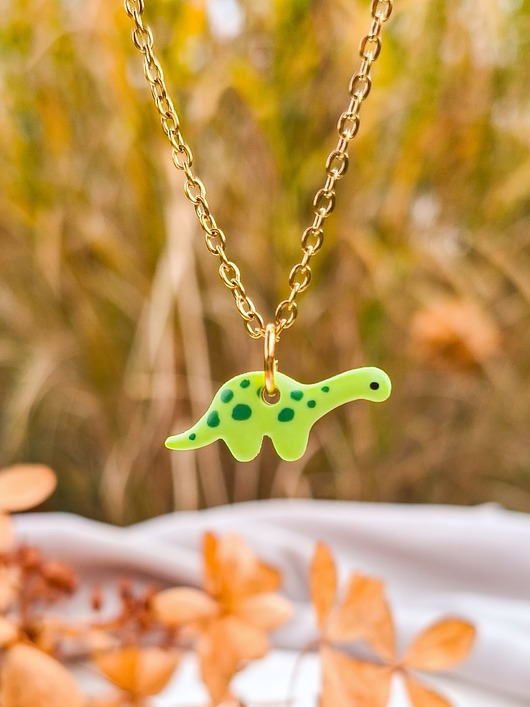 wisiory Naszyjnik diplodok, akcesoria dla miłośnika dinozaurów, prezent dla niej