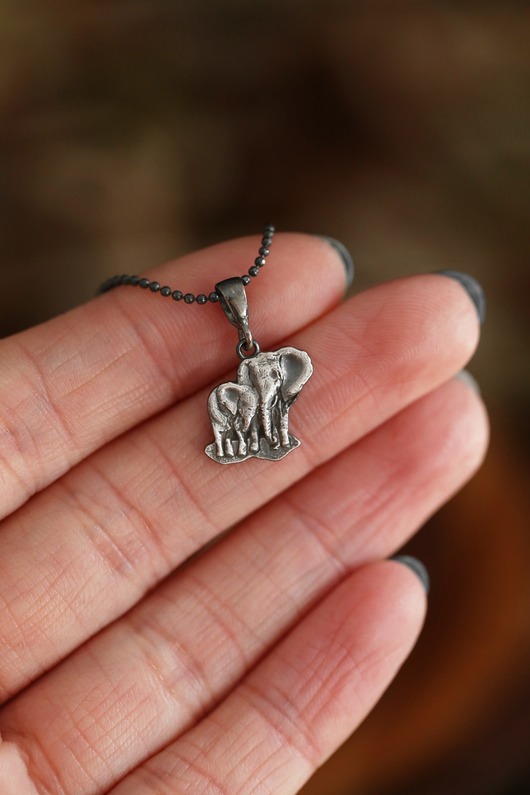 wisiory Słonie mini zawieszka bez łańcuszka