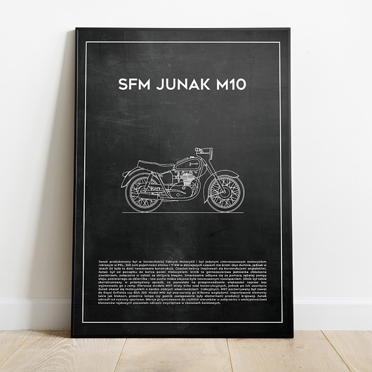 Plakat Polska Motoryzacja - SFM Junak M10 Peszkowski Graphic
