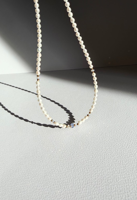 srebrne naszyjniki Naszyjnik z perłami Aurelia