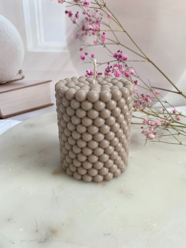 świeczniki i świece Świeca sojowa dekoracyjna "Bubbles" 60x75mm
