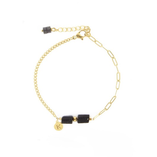 bransoletki z kamieni naturalnych Baby Bestseller! Bransoletka z mini surową bryłą Czarnego Turmalinu