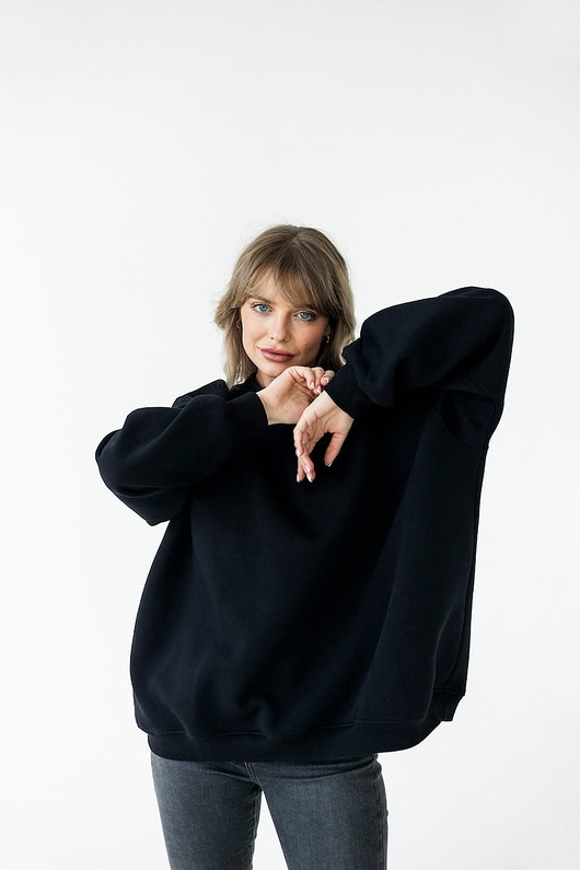 bluza bez kaptura damska Bluza Biggie Czarna