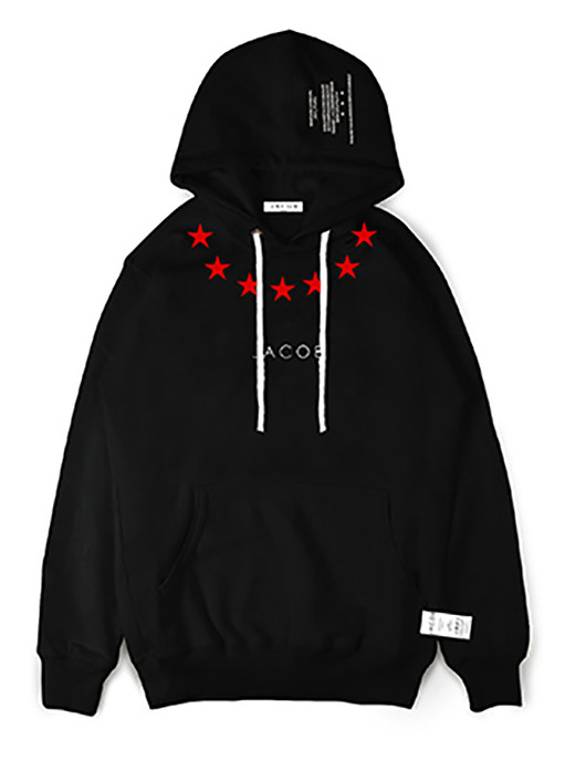 bluzy męskie Hoodie w czerwone gwiazdki
