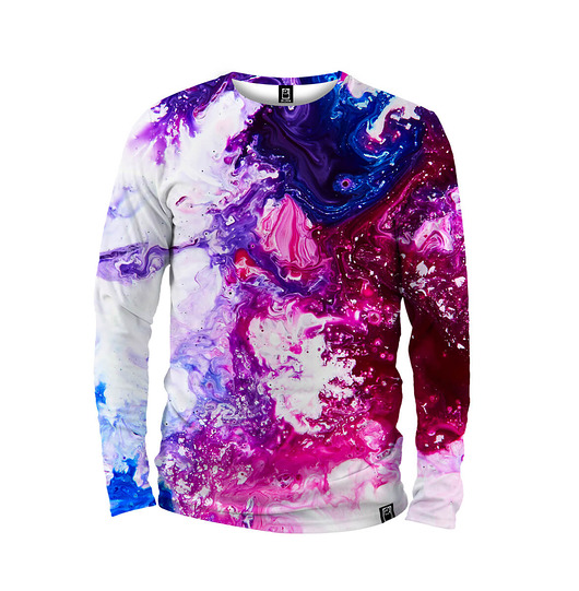 bluzy męskie Koszulka Longsleeve Męska DR.CROW Marble Akwarel