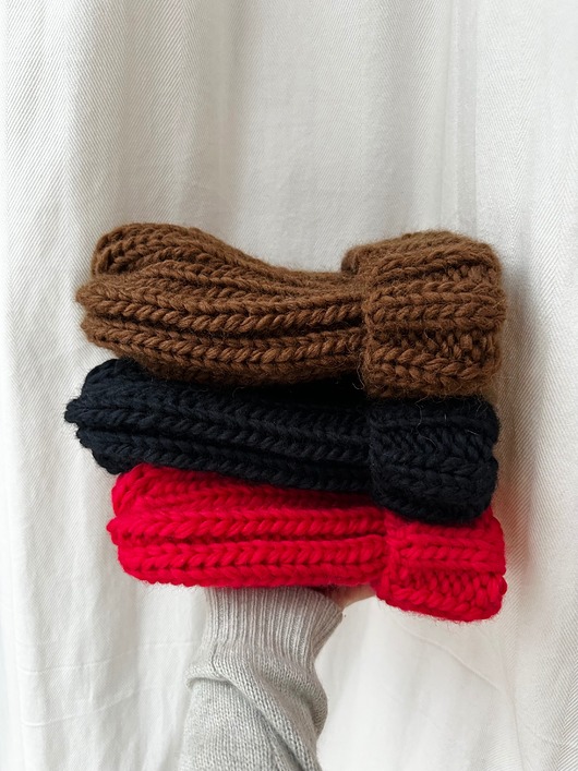 czapki damskie Gruba wełniana czapka beanie 100% wełna handmade
