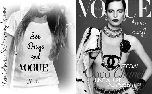 T-shirt Sex Drugs & Vogue Chouette Fashion Chouette