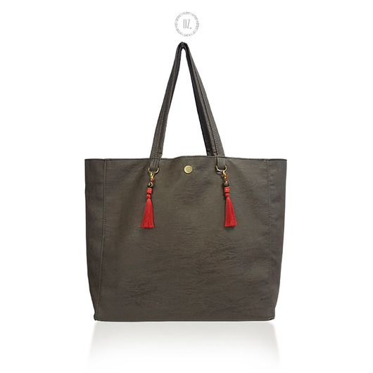 FINAL SALE % Torba DARK CHOC shopper XXL vegan Bags of OZ