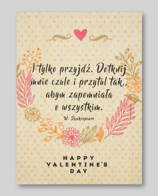 Drewniana Kartka PRZYJDŹ Seepoint