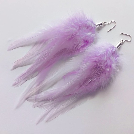 kolczyki z piórami PIÓRKO kolczyki