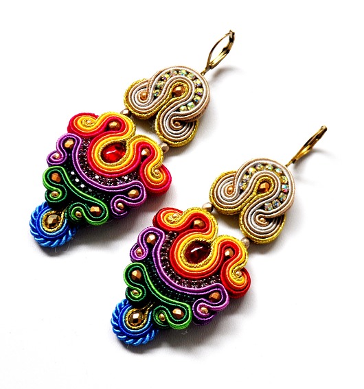 kolczyki soutache Sutaszowe kolczyki AGUEDA