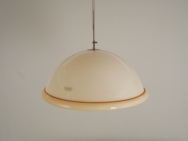 lampy wiszące Lampa wisząca, szkło Murano, włoski design, lata 70, produkcja: Włochy