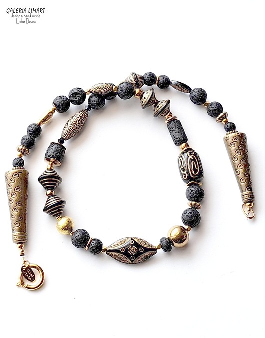 naszyjniki - inne Naszyjnik handmade w ciekawym stylu etno znakomity prezent dla każdej kobiety