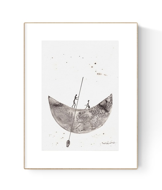 obrazy Grafika 21X30 malowana ręcznie na papierze