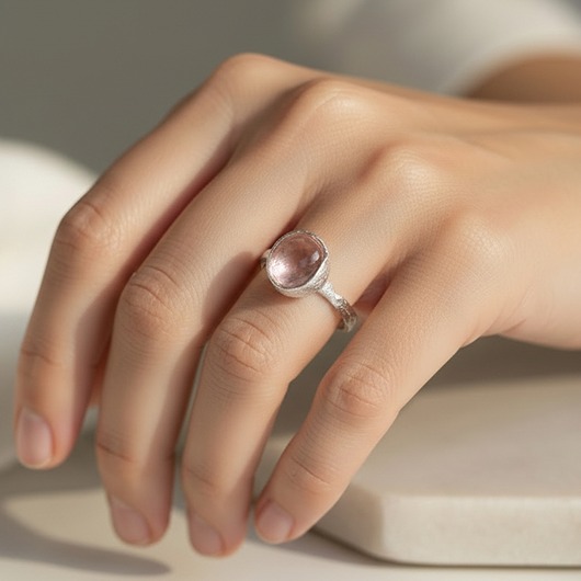 pierścionki złote Pierścionek z Kryształem Górskim