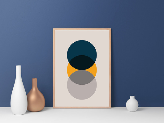 Figury 3 - grafika - plakat skandynawski PLAKATY GEOMETRYCZNE