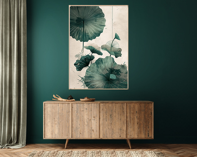 plakaty Lotus - Plakat, druk - Chiński Orient, Harmonia Zen, Roślinny #2