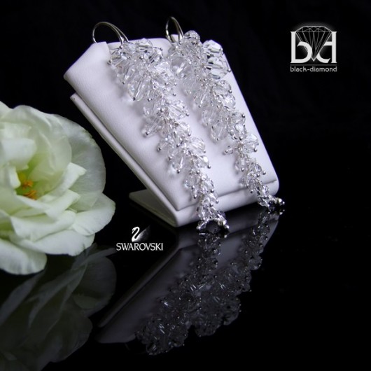 Ekskluzywne Gronka kryształ Swarovski Black Diamond