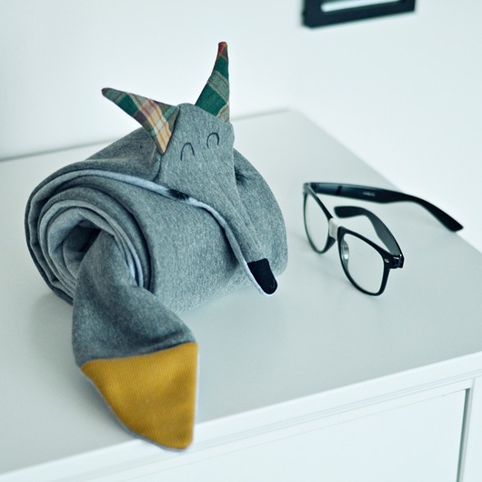 szale damskie Szalik lis szary na zamówienie