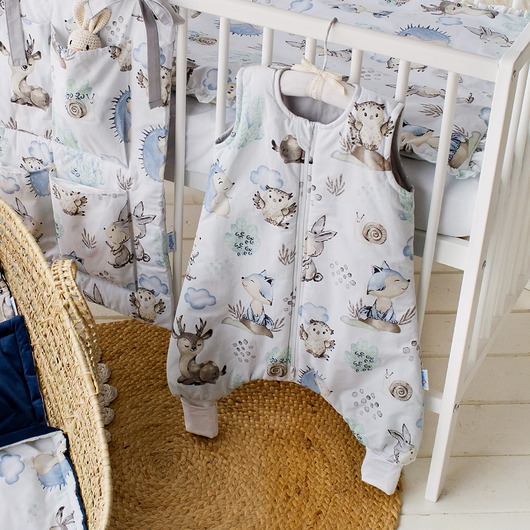 śpiwory i rożki niemowlęce Śpiworek Ze Skarpetkami Ocieplany 2.5 TOG Bawełna BLISS od BabyU