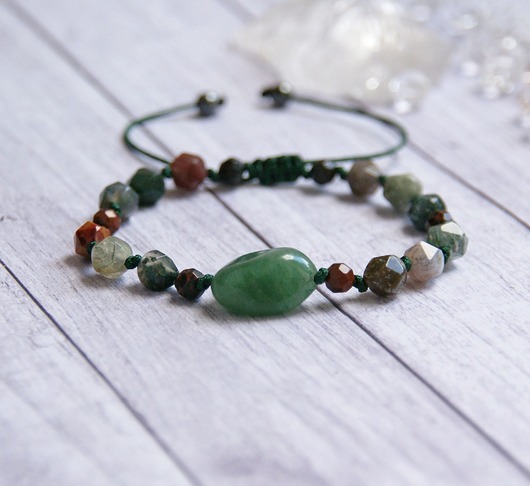 bransoletki z kamieni naturalnych Amulet - LAS - awenturyn, agat