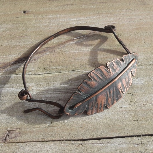 bransoletki z kamieni naturalnych Bransoletka z kutej oksydowanej miedzi /68/