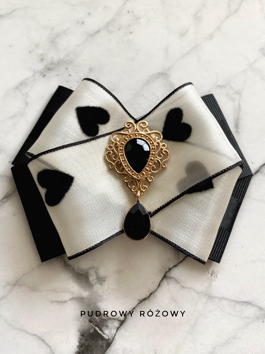 broszki Brosza Black & White z czarnym kryształkiem   NEW