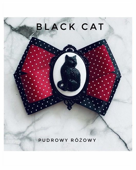 broszki Brosza z imponującym Kotem Kolekcja BLACK CAT