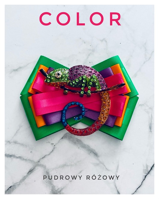 broszki Brosza  z Ogromnym  Kameleonem Kolekcja COLOR