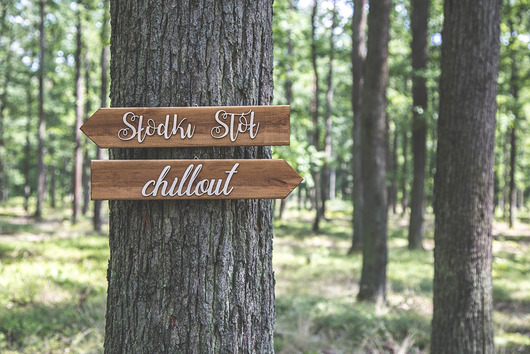 Drogowskaz ślubny, tabliczka znak szyld jasny Planneo