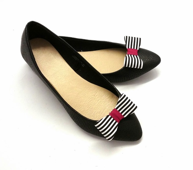 Klipsy do butów Coquet-Kokardki S/Fuchsia&Stripes Coquet