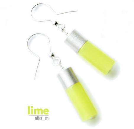 KOLCZYKI - lime nika