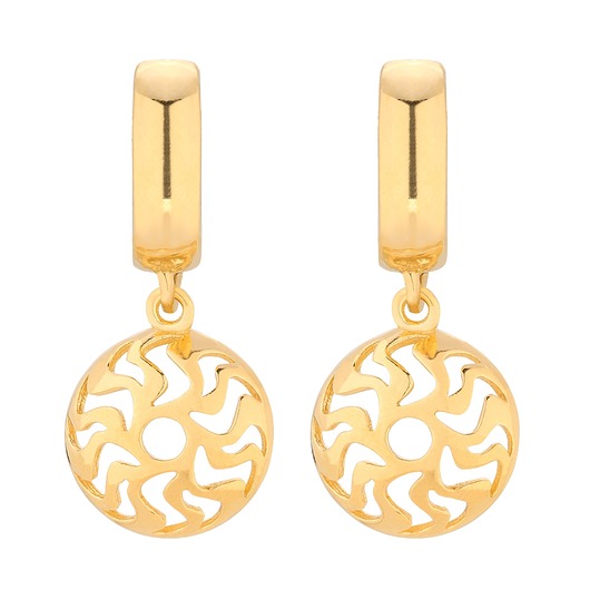 kolczyki pozłacane Złote kolczyki z medalionami