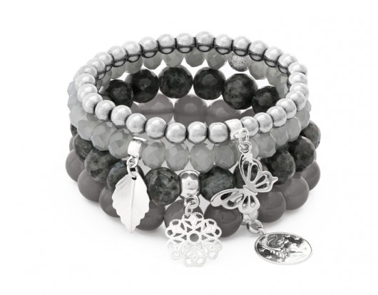 Labradorite, hematite,agate & crystal set. Lavoga
