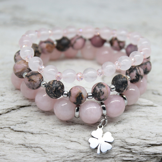 Zestaw bransoletek Colors of Nature pink #03 Kociokwik Jewelry