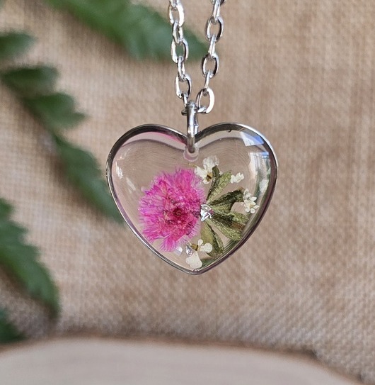 wisiory Srebrna zawieszka wisiorek kwiaty serce serduszko