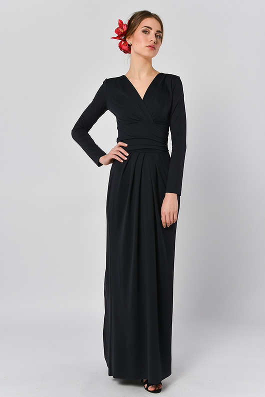 Tulipan - czarna spódnica maxi milita nikonorov