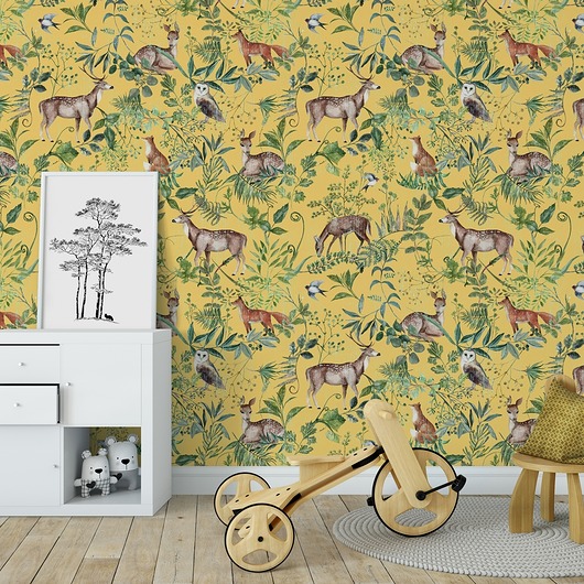 tapety i naklejki ścienne Tapeta Wonder Forest  Yellow