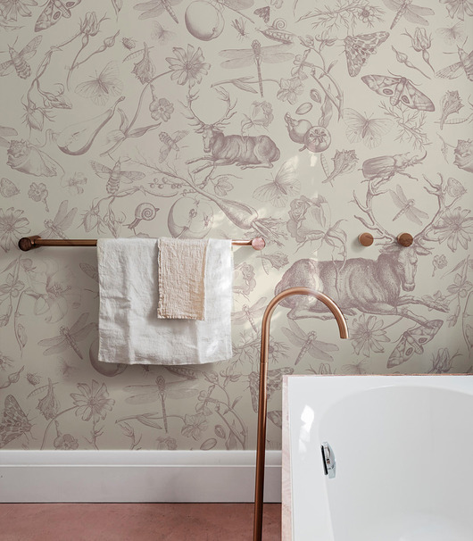 tapety i naklejki ścienne Tapeta Vintage Botanic Pink