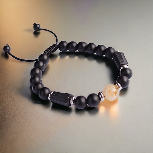 biżuteria męska DOBROBYT siła OCHRONA - bransoletka regulowana ONE SIZE - amulet