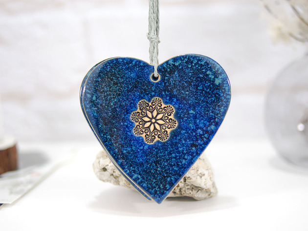 dekoracje świąteczne Duże serce niebo - wisząca ozodoba świąteczna