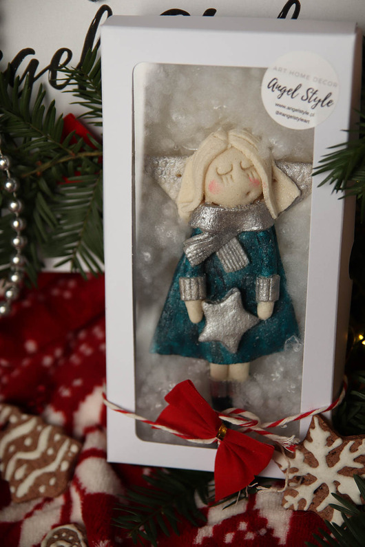 dekoracje świąteczne Zimowy anioł spełniania marzeń