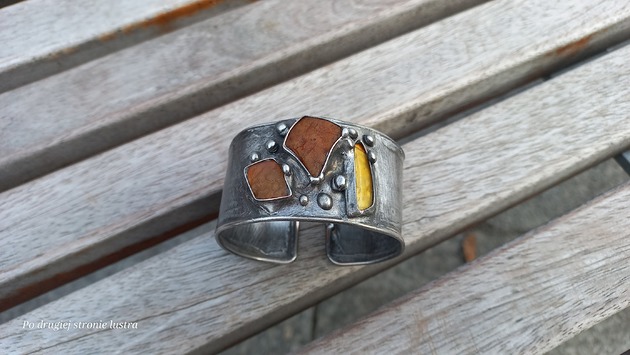 bransoletki wire wrapping Trójka - bransoletka regulowana