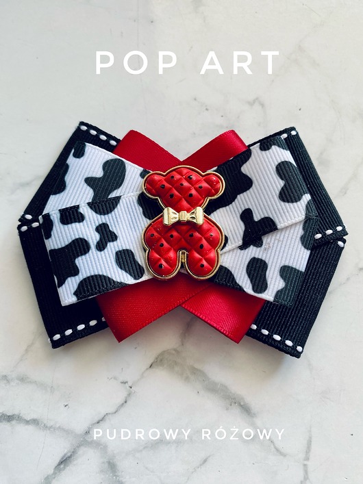 broszki Modowa Brosza z czerwonym  MISIEM Nowość